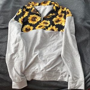 Sunflower/Gray Quarter-zip Sweatshirt